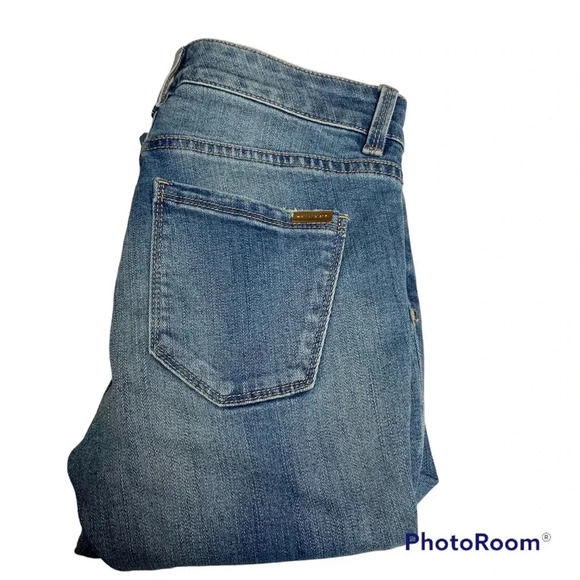 WHBM slim crop size 00 multicolored stitching on the wide cuff hems/front hip - Picture 1 of 15